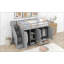Lit mezzanine fonctionnel avec 3 tablettes
