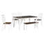 Ensemble de table de salle à manger de style rustique 6 pièces avec 4 chaises ergonomiques et un banc