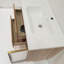  35.8'' Single Bathroom Vanity with White Ceramic Countertop, Floating Vanities with Solid Wood, Not Assembled Need