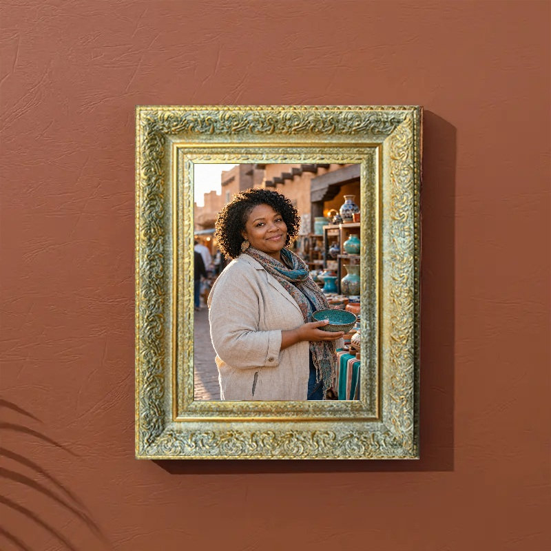 Cadre photo polyvalent de forme rectangulaire 1 pi 8 po x 10 po or antique antique, Or antique, 1, L 8 po x H 10 po