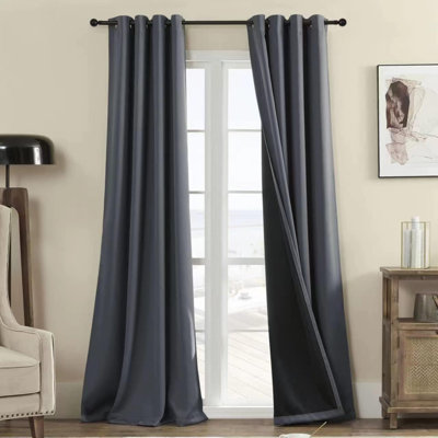 Paire de rideaux occultant en polyester
