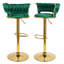 Swivel Upholstered Counter Stool with Metal Frame-955623301