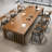Solid Wood Slatted Base Rectangular Conference Table-54899946