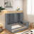 Multi-Functional Daybed with Desk, Shelves, Cabinets and Drawers, Space-Saving Bed Frame with Storage, Reversible Layout, Wood Frame for Bedroom, Apartment, Home Office-112651672-112651673