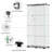 Romona Glass Display Cabinet, Curio Cabinet, Bookcase with 4 Shelf Double Door, Black