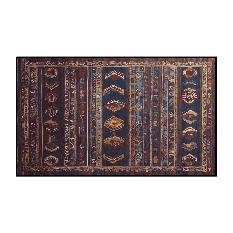 Machine Washable Black Area Rug, Rectangle 5' x 7'