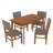 5-Piece Rectangle Wooden Dining Table Set