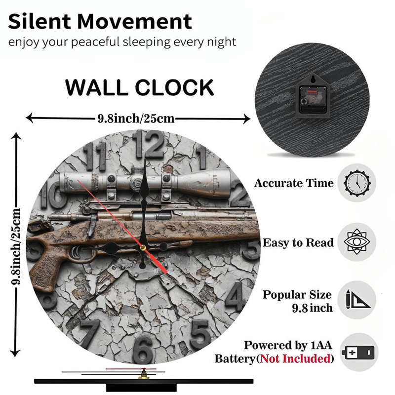 Horloge avec fusil