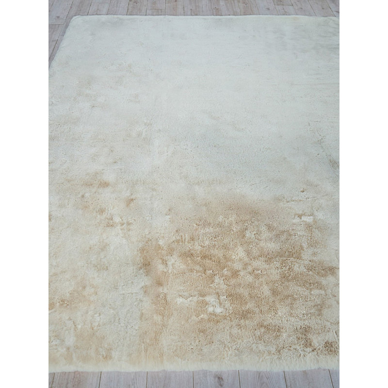 Mink Handmade Polyacrylic Beige Area Rug, Rectangle 2' x 3'