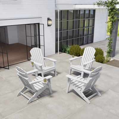 Set Of 4 Folding Adirondack Chair