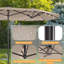 Parasol de marché extérieur à double face avec manivelle et support toutes saisons 13 pi x 7,2 pi à DEL avec manivelle pour terrasse-107725137