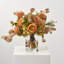 Toasted Meadow - Dried Look Hydrangea, Rose & Dahlia, Brown Eucalyptus Fall Floral Water Illusion Arrangement