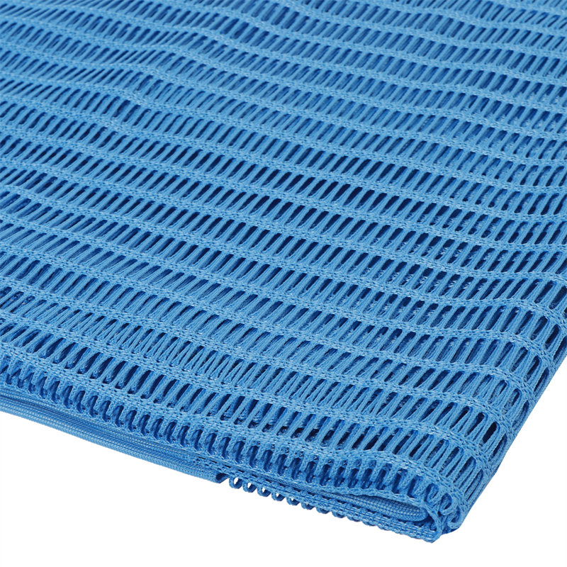 Rideau en polyester, Bleu, H 96 po x l 108 po