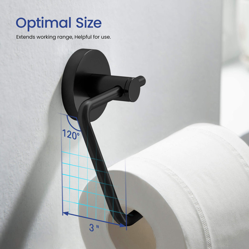 Circular 5 - Piece Bathroom Hardware Set, Matte Black