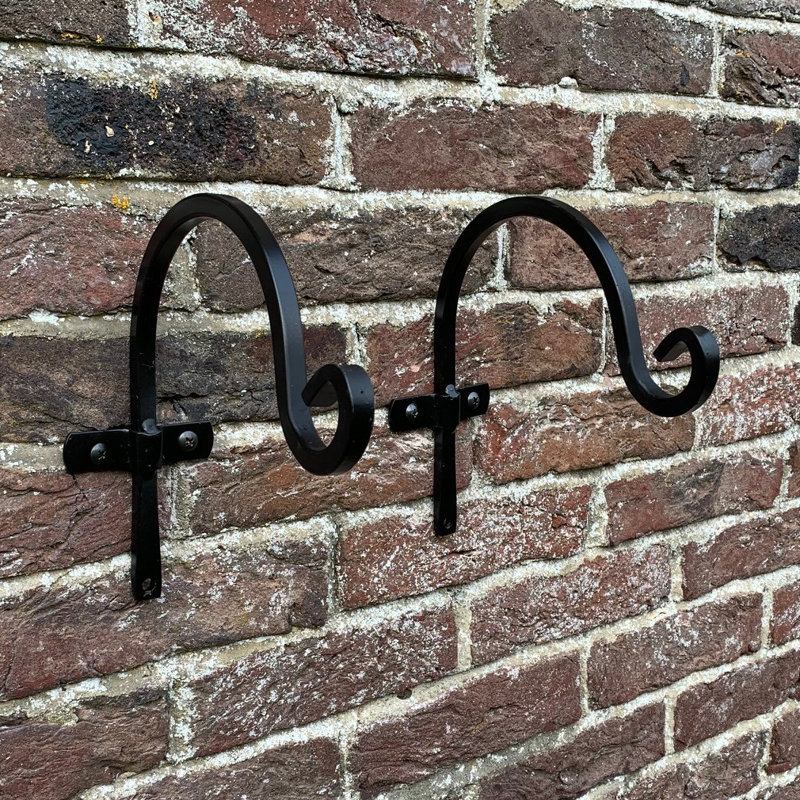 Ameelya Metal Weather Resistant Hook Plant Stand, 20cm H x 20cm W x 8cm D