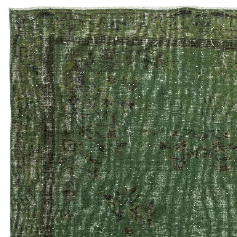 Tapis turc contemporain fait à la main en laine 6 x 9,2 pi