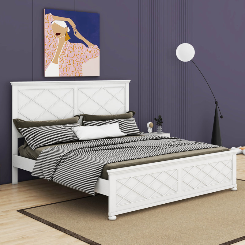 Solid Wood Bed Frame, King