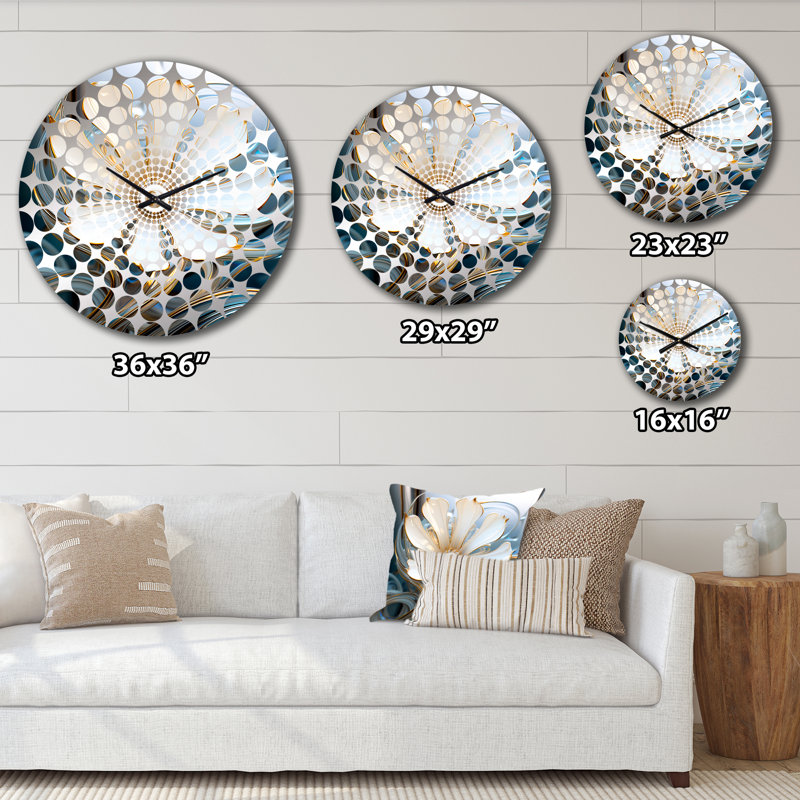 Horloge murale Sandi - Abstract Botanicals, Petit