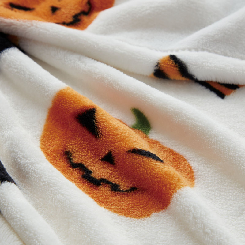 Jeté en molleton ultra doux et moelleux Kate Aurora Halloween Witchy Business & Jack O'Lanterns - 50 x 70