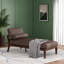 Chaise longue en tissu Sarom avec traversin-71521101