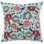 Verdant Floral Watercolor Cotton Throw Pillow