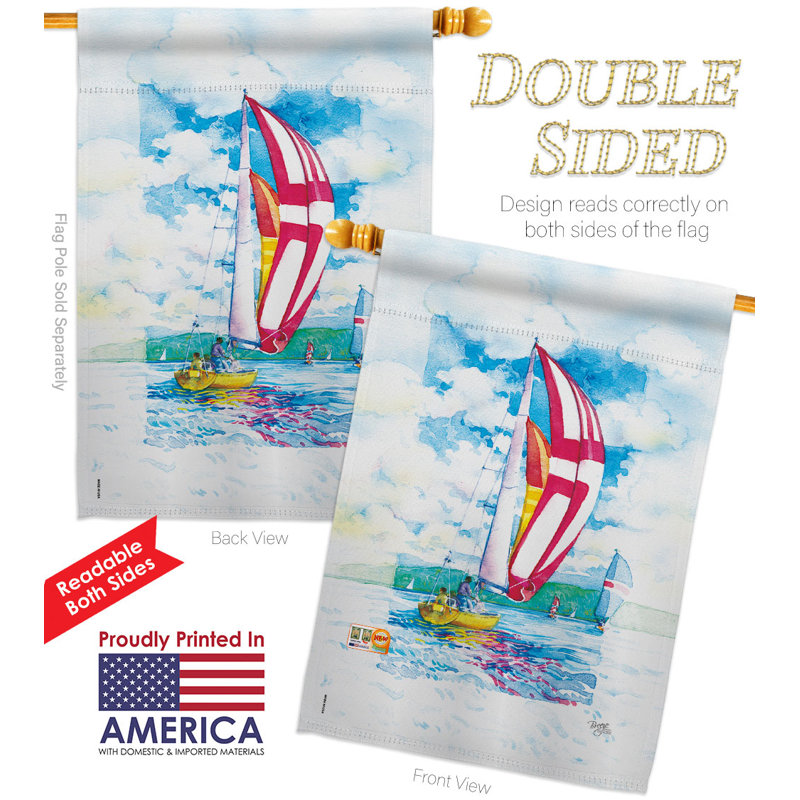 Double Sided 40'' H x 28'' W Polyester House Flag