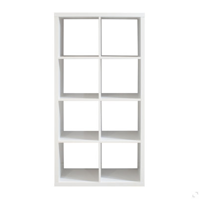 Rangement à 8 compartiments avec tablettes ouvertes Smart Cube