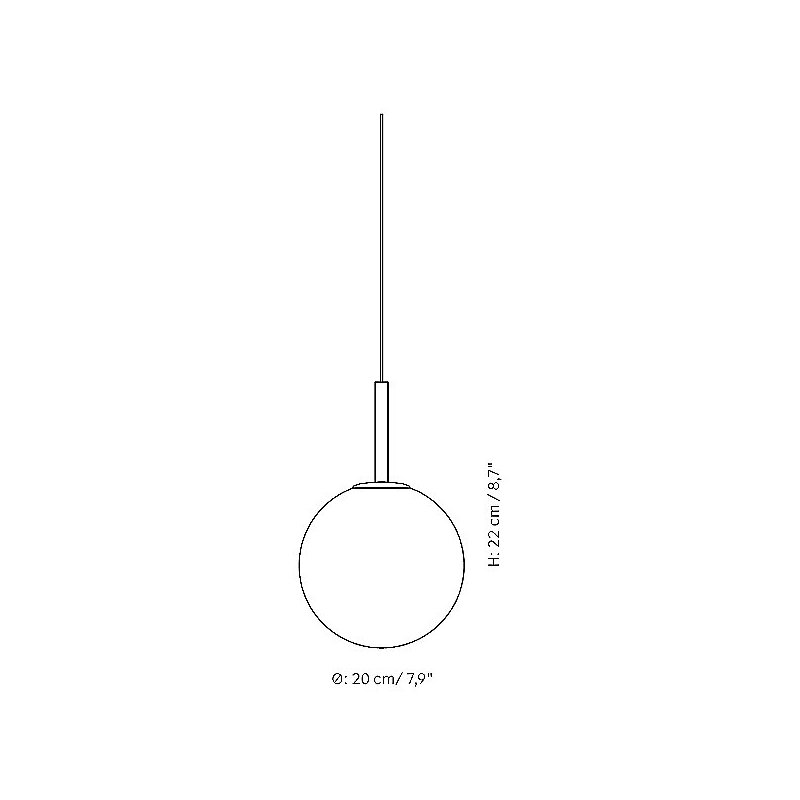 TR Bulb Series 1 - Light Pendant, Matte White, Black