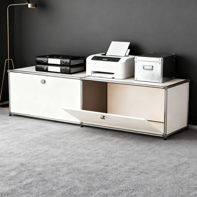 Modular Metal Storage Cabinet With Adjustable Shelves by Latitude Run