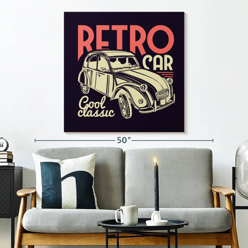 Mehar Cool Classic Retro Car, 33" H x 33" W