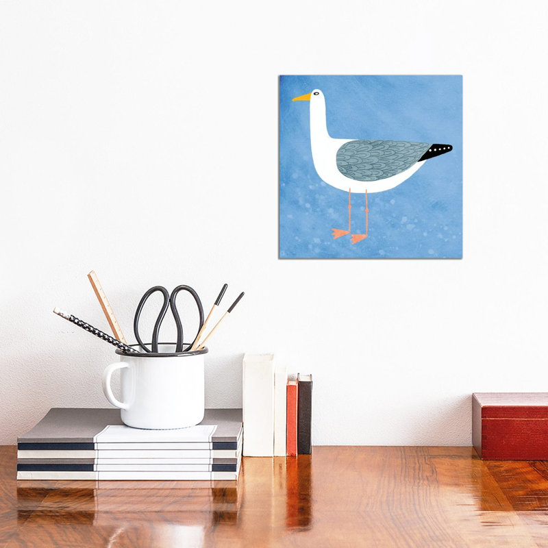 Seagull 1 Piece Wrapped Canvas Wall Art, 30.48 cm H x 30.48 cm W