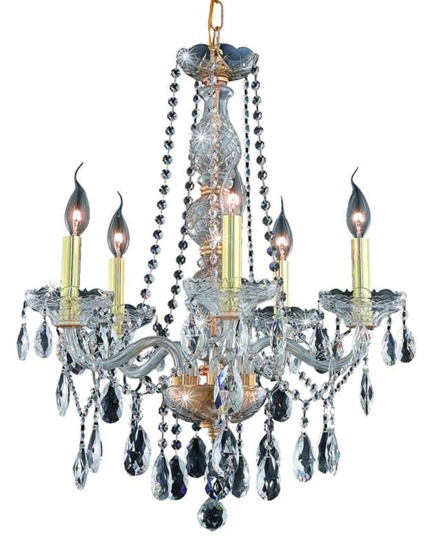 Pinkston Glass Dimmable Chandelier, Gold / Crystal (Clear) / Royal Cut