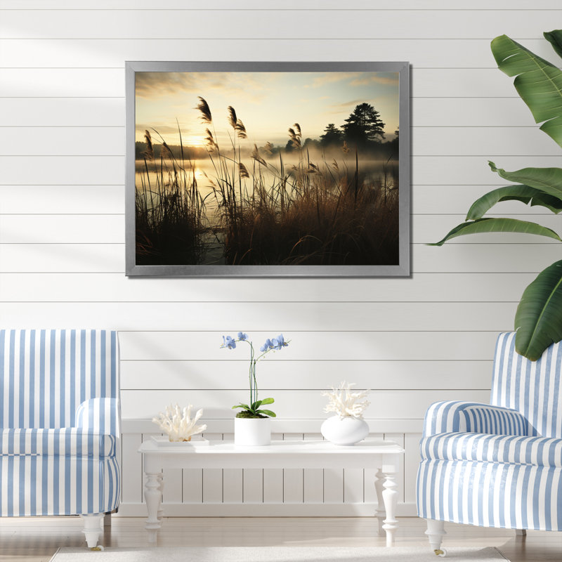 Impressions sur toile, photos de plage, H 34 po x l 44 po x P 1,5 po, Cadre simple argenté