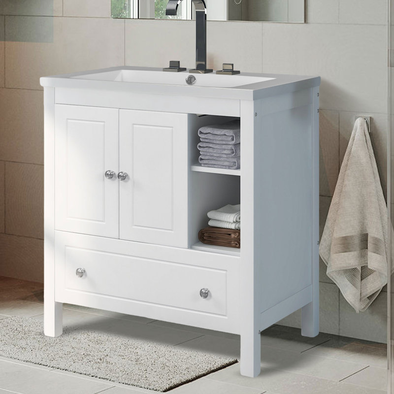 29.13'' Single Bathroom Vanity Base Only, White