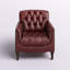 Fauteuil en cuir capitonné Annja-79522923