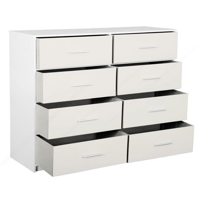 Commode 8 tiroirs avec grands tiroirs en tissu