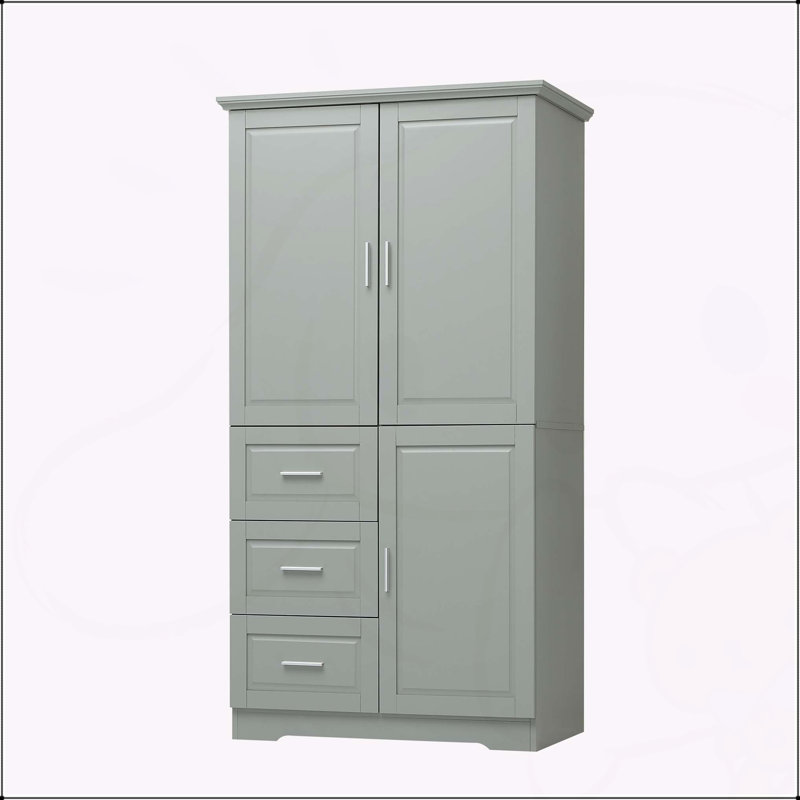 Armoire de rangement polyvalente avec plusieurs compartiments pour divers espaces, Gris