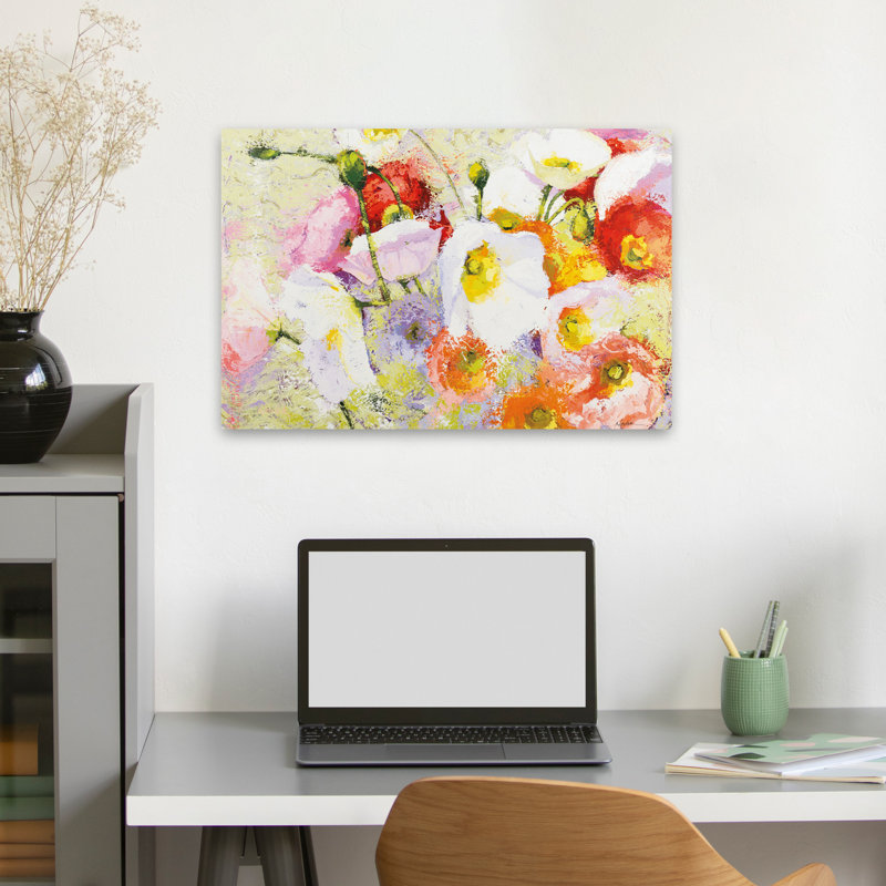 Essence contemporaine florale blanche, H 24 po x l 16 po