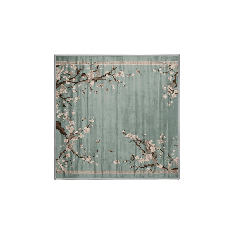 Machine Washable Brown Area Rug, Square 3'