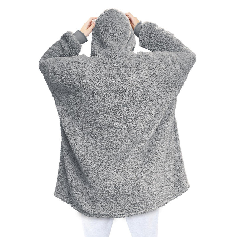 Floda Plain Weave / Muslin Throw Blanket, Grey
