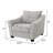 3-piece Boucle Upholstered Sofa Set Light Grey