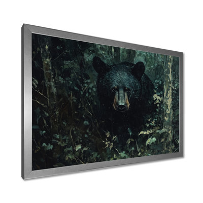 Ours noir, foyer dans la forêt II - ours, art mural