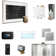 Bliss Steam Shower Control Package with iSteamX Control and Steamhead in White Polished Gold