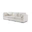 3 chenille modulaire en blanc crème - victorienne, style à accoudoirs roulés 3, Allure