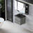 24" Fully Assembled Single Floating Vanity Wall-Mounted Bathroom Vanity with Integrated Quartz Sink, 2 Drawers-1160391775