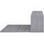 Grand lit de bureau rotatif gris pour chambre à coucher, peu encombrant avec table de bricolage-1559903035