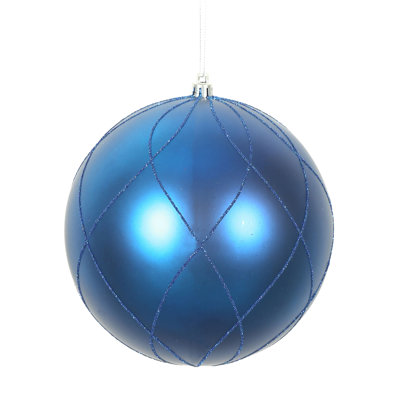 Ornement boule 6 po mat et scintillant