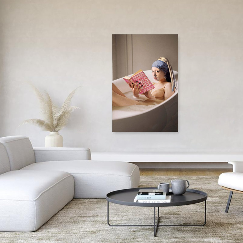 Chillin Time, impression d'art rétro surréel coloré, 60" H x 40" W