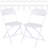 10 Pack Plastic Folding Chairs, 350LB Capacity Stackable Portable Chairs with Steel Frame, White-572624967