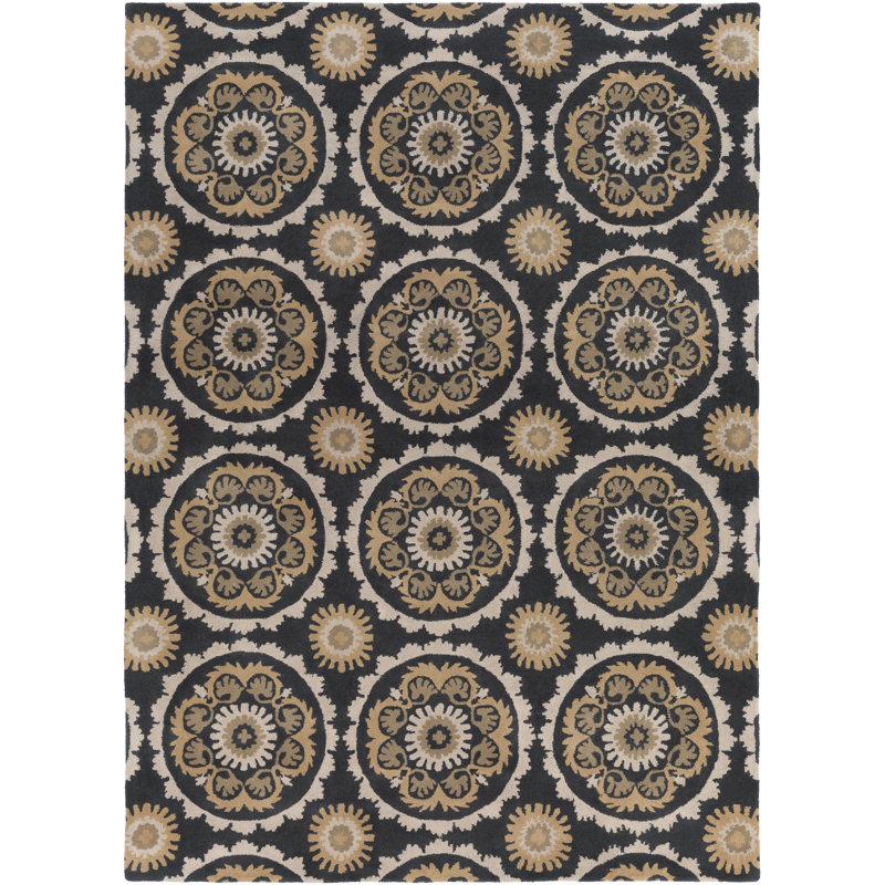 Fryman Wool Geometric Indoor Rug, Rectangle 9' x 13'